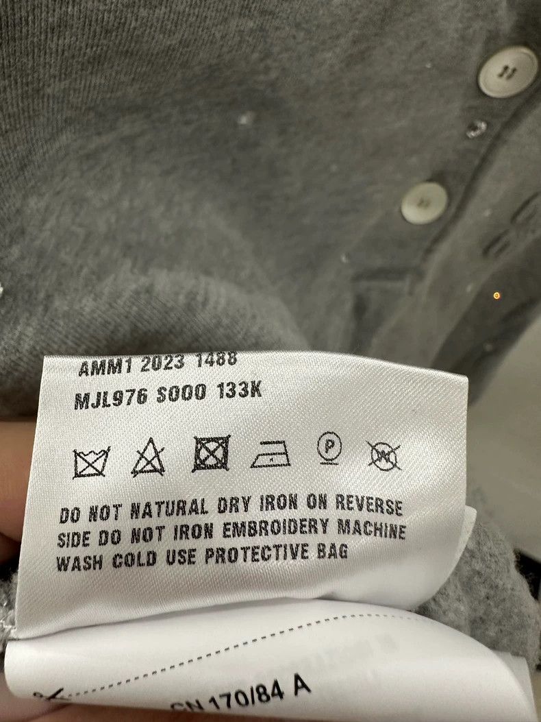 Miu Miu MiuMiu Gray Cropped Polo Sweatshirt with Rhinestones Size M / US 6-8 / IT 42-44 - 5 Thumbnail