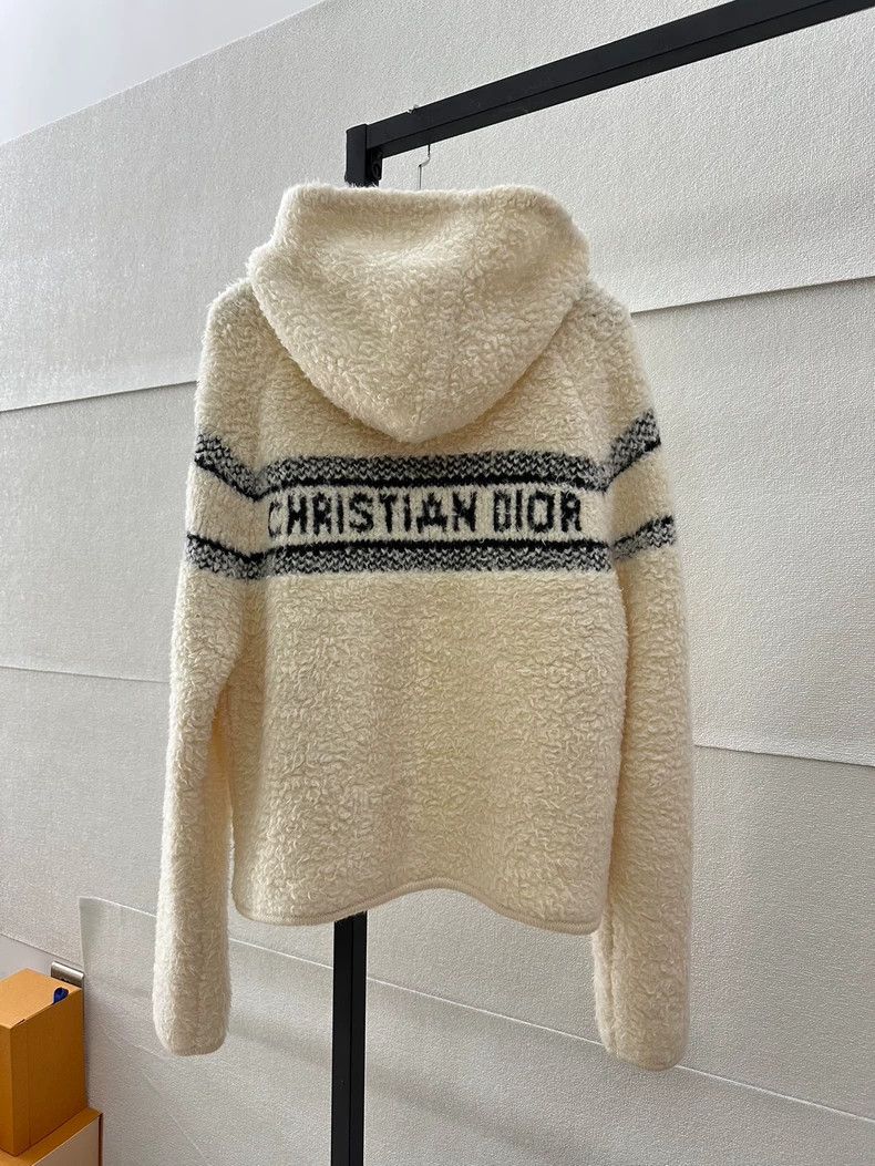 Dior Dior Hooded Shearling Jacket with Logo Size S / US 4 / IT 40 - 2 Thumbnail