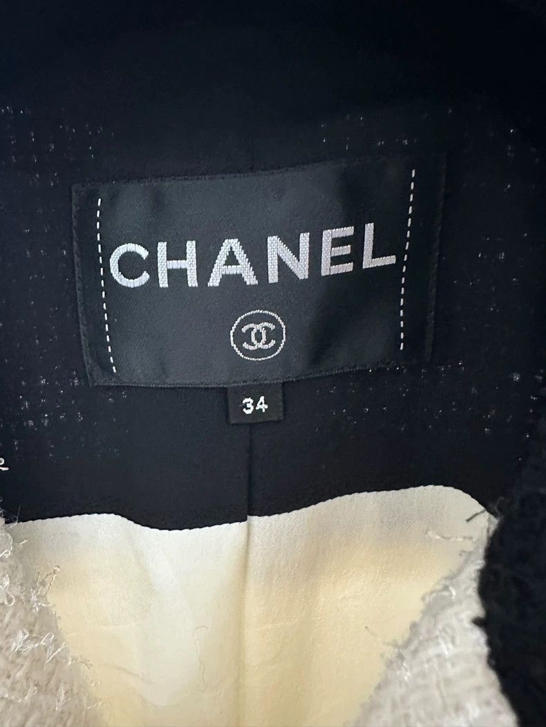 Chanel Chanel Black and White Woven Jacket Size XS / US 0-2 / IT 36-38 - 2 Thumbnail