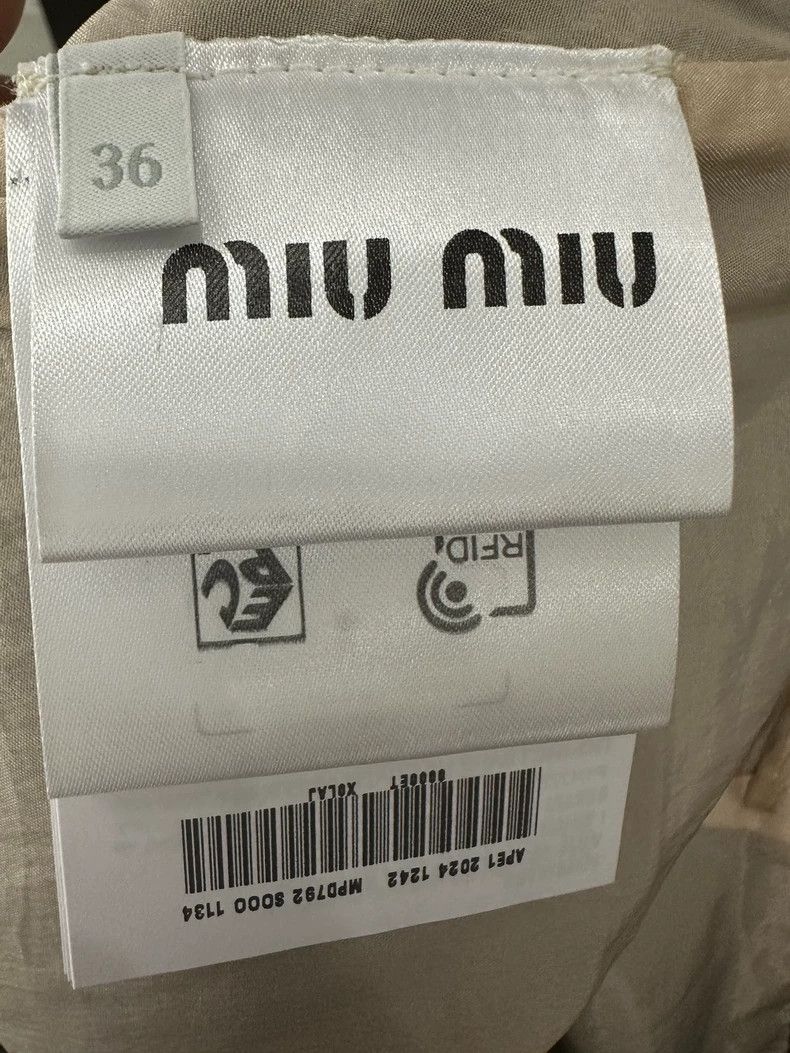 Miu Miu Miu Miu Logo Distressed Lambskin Skirt Size 38" / US 16 / IT 52 - 5 Thumbnail