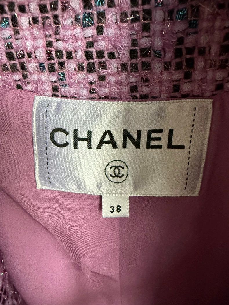 Chanel Chanel Purple Woven Jacket with Gold Thread Size M / US 6-8 / IT 42-44 - 3 Thumbnail