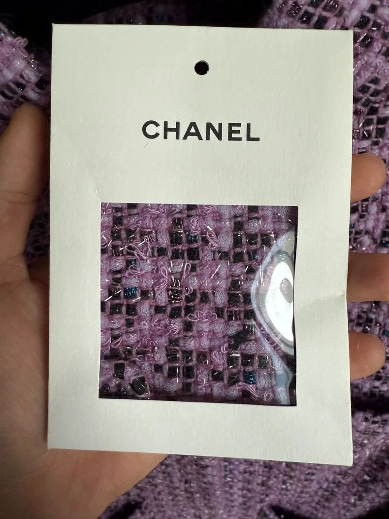 Chanel Chanel Purple Woven Jacket with Gold Thread Size M / US 6-8 / IT 42-44 - 2 Thumbnail
