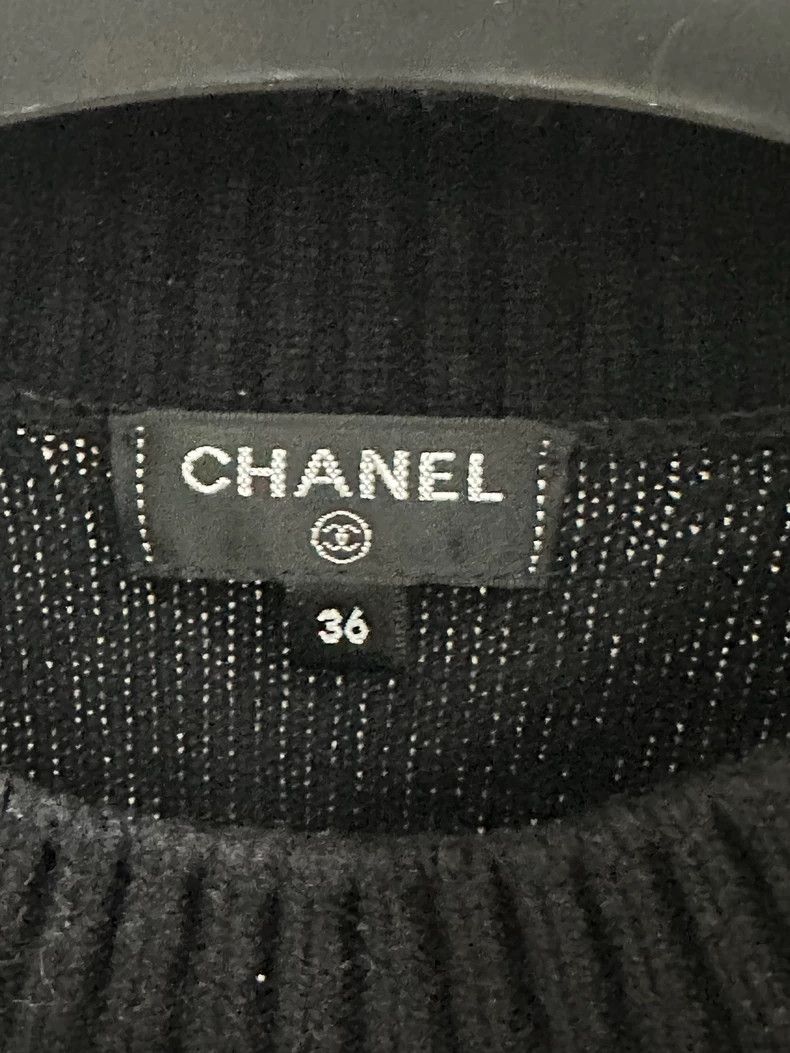 Chanel Chanel Black and White Knit Sweater Size S / US 4 / IT 40 - 2 Thumbnail