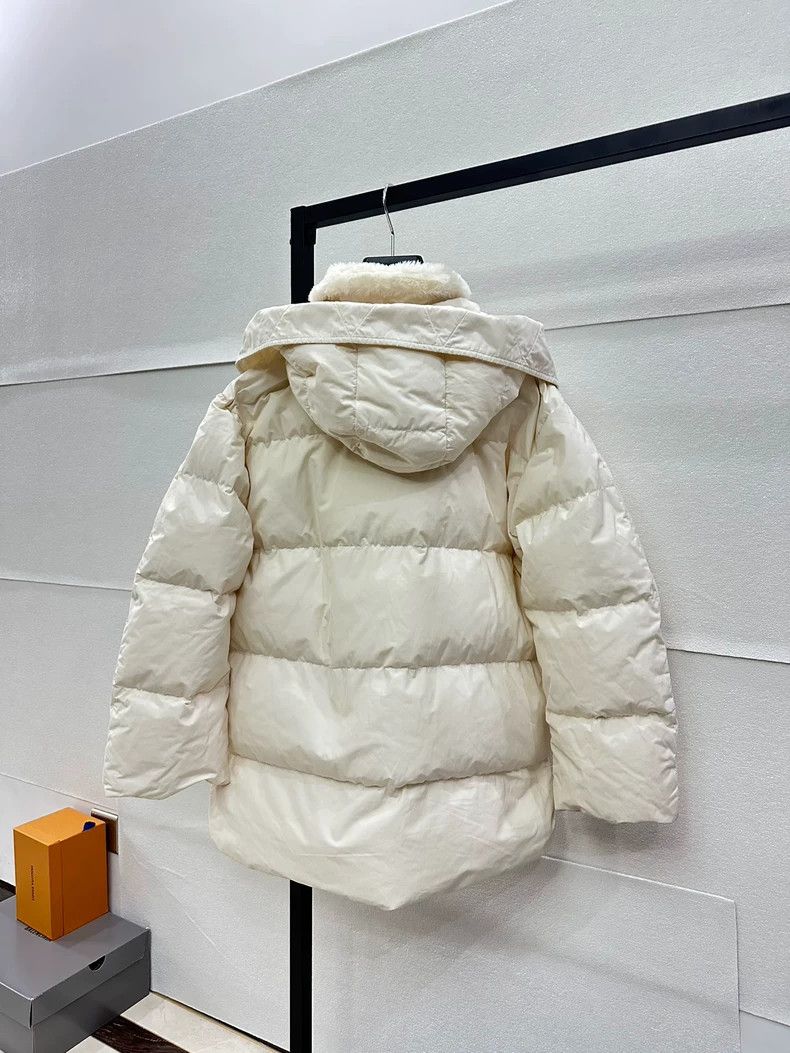 Moncler Moncler Careil White Embroidered Hooded Jacket Size M / US 6-8 / IT 42-44 - 2 Thumbnail