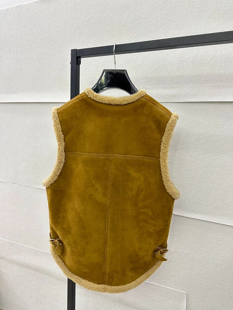 Celine Celine Brown Sheepskin Vest for Women Size M / US 6-8 / IT 42-44 - 2 Thumbnail