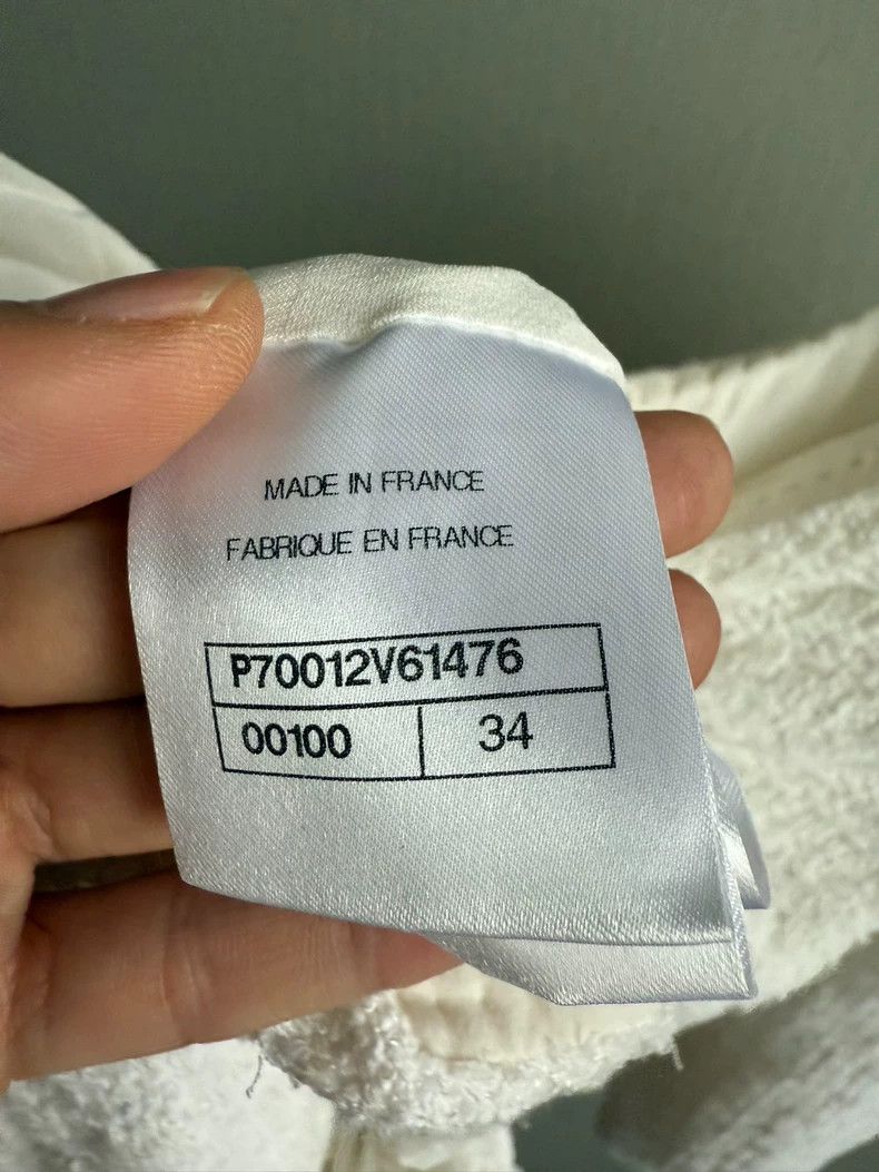 Chanel Chanel White Tie-Front Top Size XS / US 0-2 / IT 36-38 - 2 Thumbnail