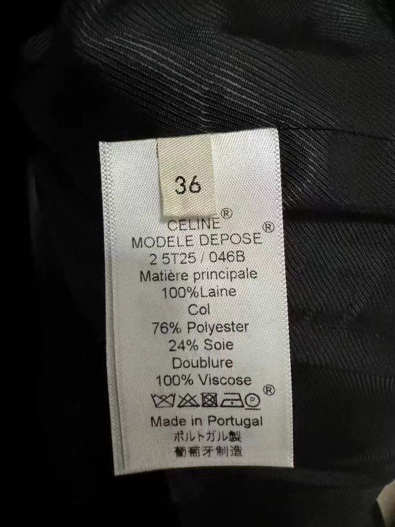 Celine Celine Black Long Suit Jacket Size S / US 4 / IT 40 - 4 Thumbnail
