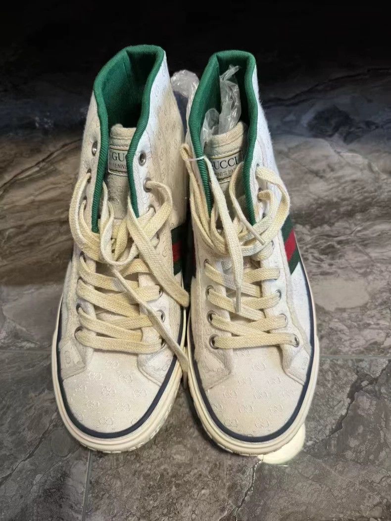 Gucci Gucci 1977 High-Top Sneakers in White Size US 6 / IT 36 - 2 Thumbnail