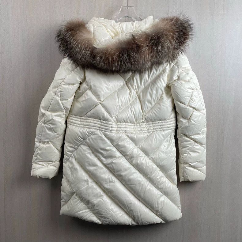 Moncler Moncler Hooded Down Jacket with Fur Trim Size XS / US 0-2 / IT 36-38 - 4 Thumbnail