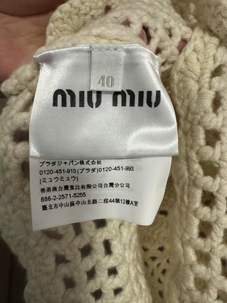 Miu Miu Miu Miu Crochet Short Sleeve Top Size M / US 6-8 / IT 42-44 - 4 Thumbnail