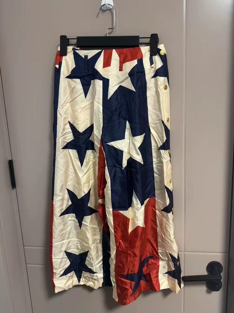 Gucci Gucci Silk Wide-Leg Trousers Size 38" / US 16 / IT 52 - 2 Thumbnail