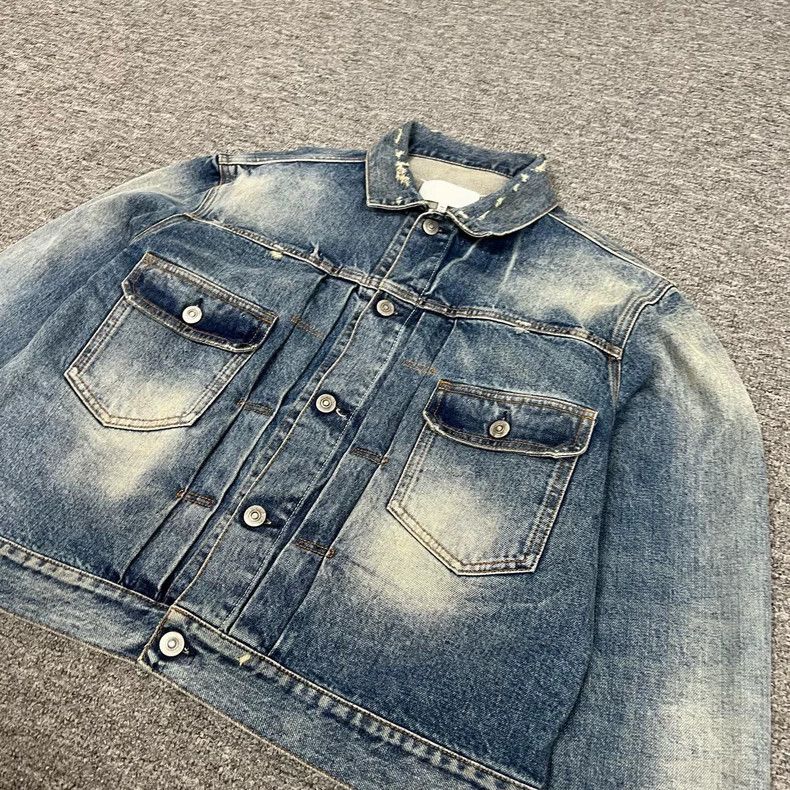 Maison Margiela Maison Margiela Distressed Denim Jacket Size L / US 10 / IT 46 - 3 Thumbnail
