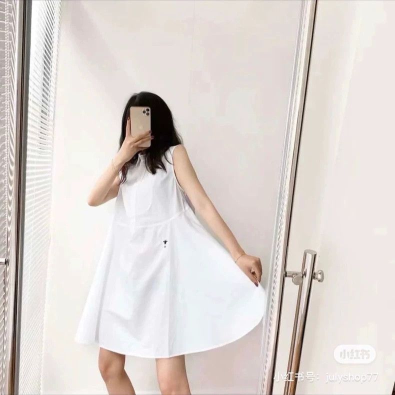 Dior Dior Embroidered White Shirt Dress Size 34 Size XS / US 0-2 / IT 36-38 - 2 Thumbnail