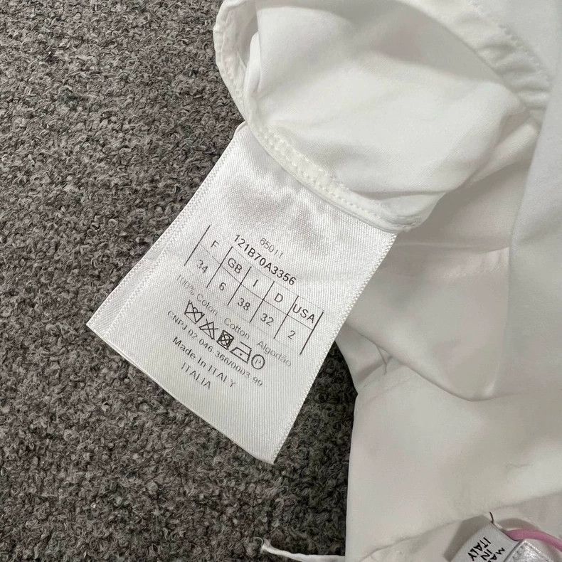Dior Dior Embroidered White Shirt Dress Size 34 Size XS / US 0-2 / IT 36-38 - 7 Thumbnail