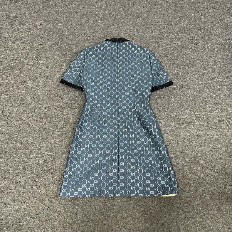 Gucci Gucci Monogram Print Dress with Detachable Collar Size L / US 10 / IT 46 - 2 Thumbnail