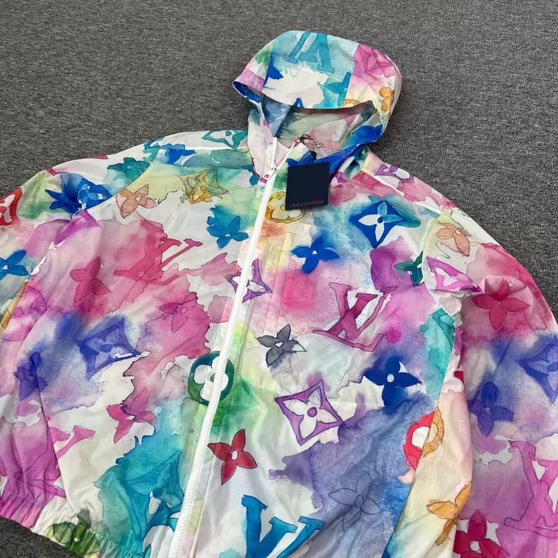 Louis Vuitton Louis Vuitton Colorful Watercolor Windbreaker Jacket Size XL / US 12-14 / IT 48-50 - 3 Thumbnail