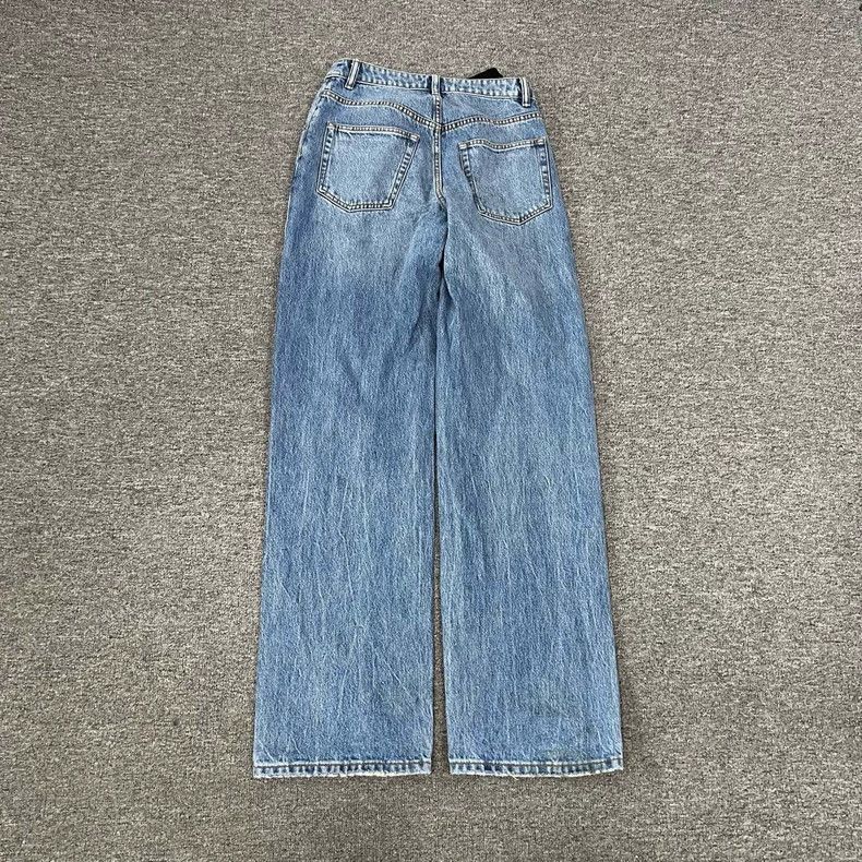 Alexander Wang Asymmetrical Bikini Denim Jeans with Rhinestone Logo Size 27" / US 4 / IT 40 - 2 Thumbnail