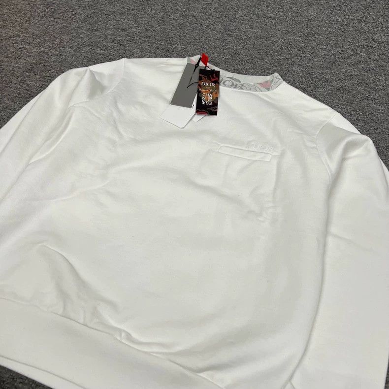 Dior Dior Logo White Crew Neck Sweatshirt Size XXS / US 00 / IT 34 - 3 Thumbnail