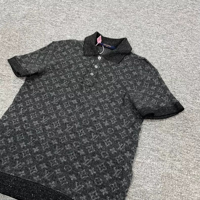 Louis Vuitton Louis Vuitton Printed Wool Silk Knit Polo Shirt Size S / US 4 / IT 40 - 3 Thumbnail