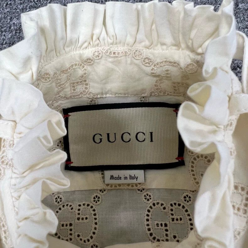 Gucci Gucci Sheer Long Sleeve Logo Blouse Size M / US 6-8 / IT 42-44 - 5 Thumbnail