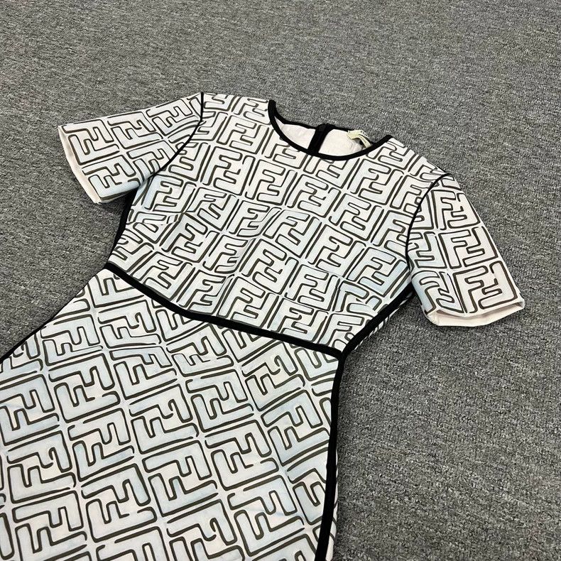 Fendi Fendi Tie-Dye Double F Cotton Dress Size M / US 6-8 / IT 42-44 - 2 Thumbnail