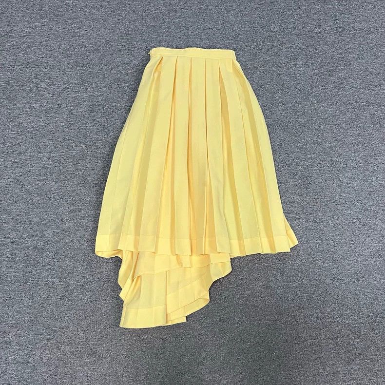 Celine Celine Asymmetrical Pleated Long Skirt Size 34" / US 12 / IT 48 - 2 Thumbnail