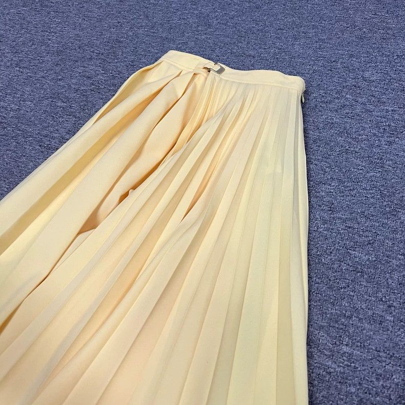 Celine Celine Asymmetrical Pleated Long Skirt Size 34" / US 12 / IT 48 - 3 Thumbnail