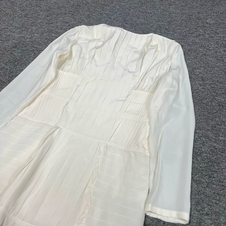Dior Dior White Pleated Silk Dress Size 36 Size S / US 4 / IT 40 - 3 Thumbnail