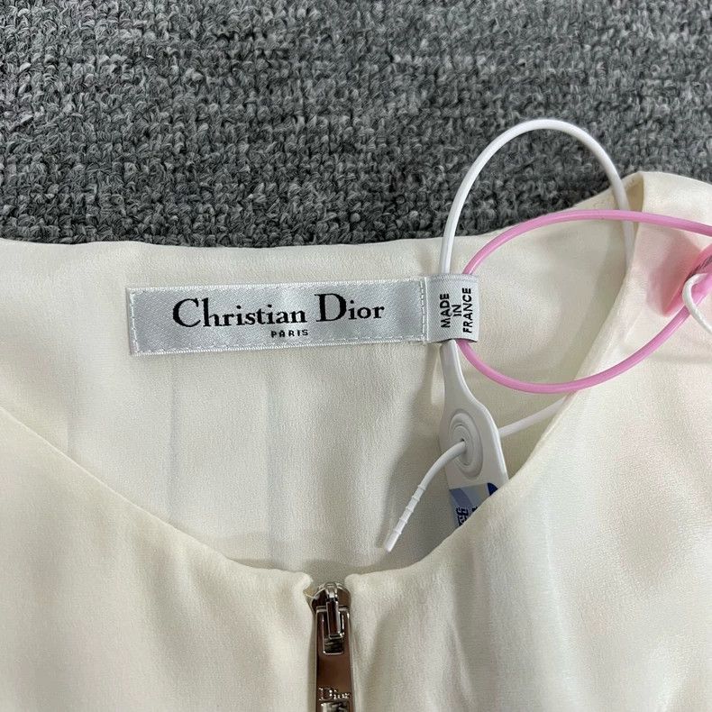 Dior Dior White Pleated Silk Dress Size 36 Size S / US 4 / IT 40 - 5 Thumbnail