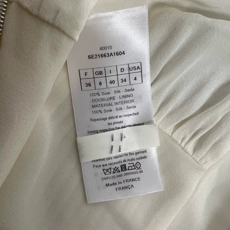Dior Dior White Pleated Silk Dress Size 36 Size S / US 4 / IT 40 - 6 Thumbnail