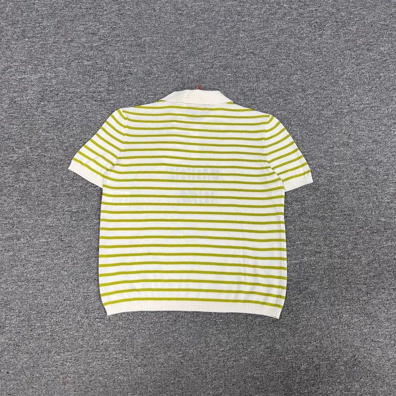 Dior Dior Striped Knit Polo with Logo Size S / US 4 / IT 40 - 2 Thumbnail