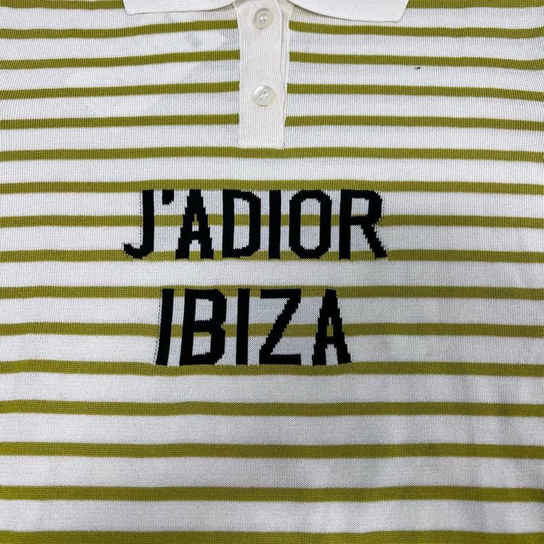Dior Dior Striped Knit Polo with Logo Size S / US 4 / IT 40 - 5 Thumbnail