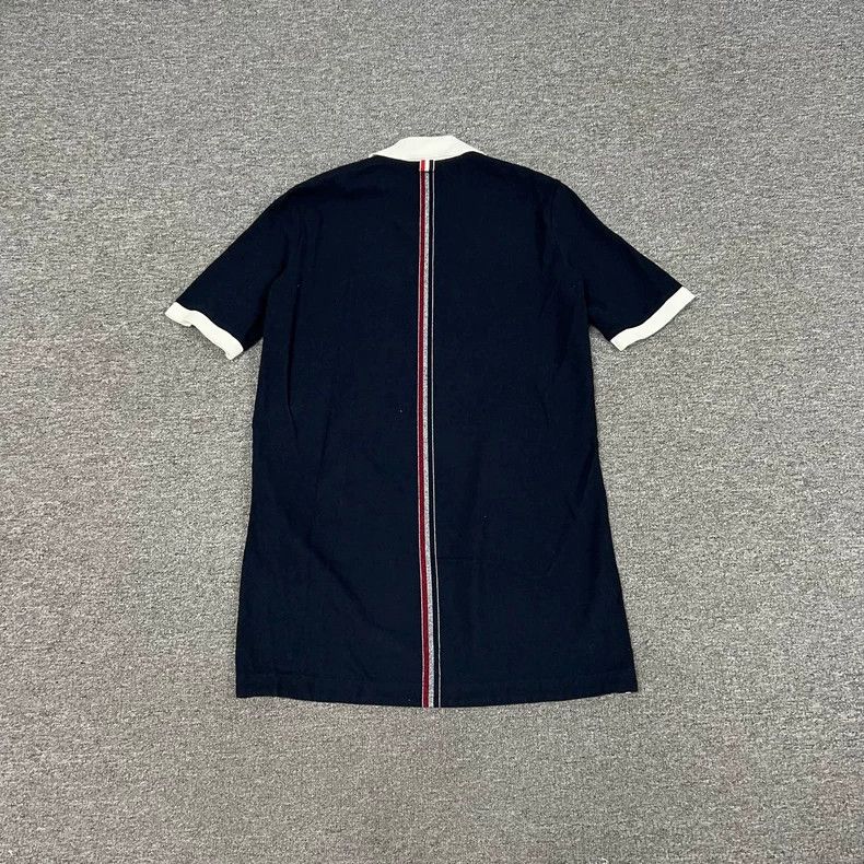 Thom Browne Thom Browne Navy Stripe Dress with Gold Buttons Size M / US 6-8 / IT 42-44 - 2 Thumbnail
