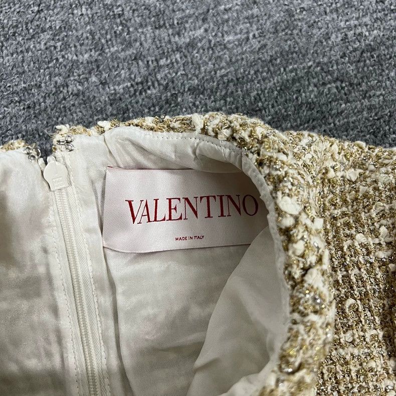 Valentino Valentino Gold Thread Woven Dress Size M / US 6-8 / IT 42-44 - 4 Thumbnail