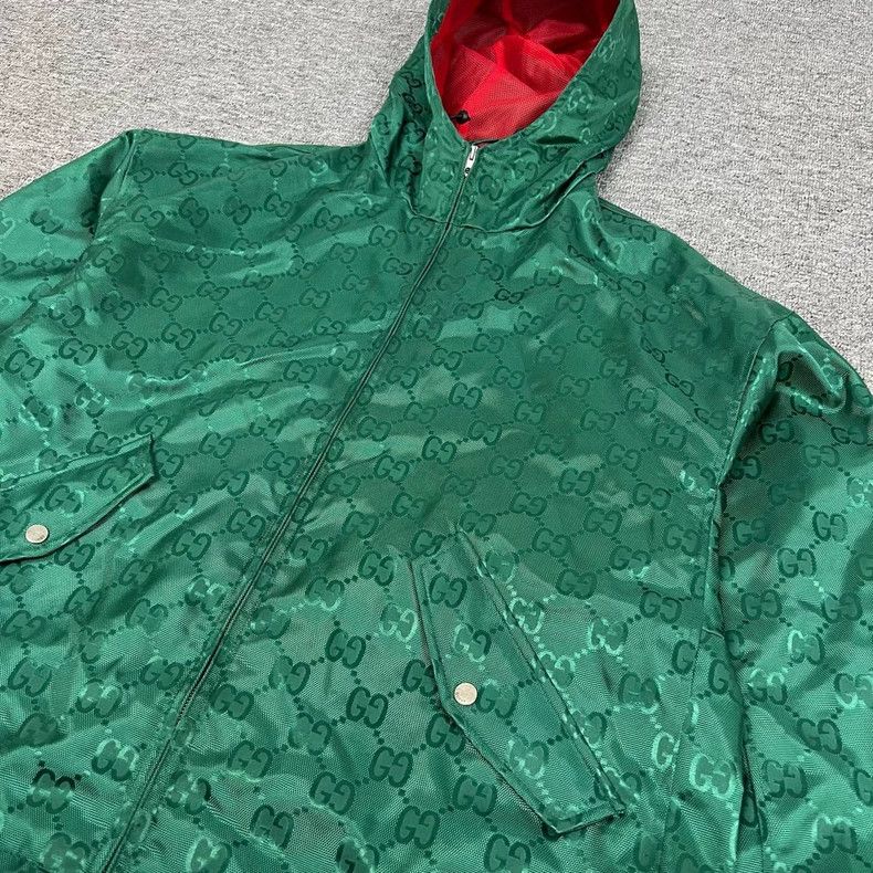 Gucci Gucci Double G Printed Oversized Windbreaker Jacket Size L / US 10 / IT 46 - 3 Thumbnail