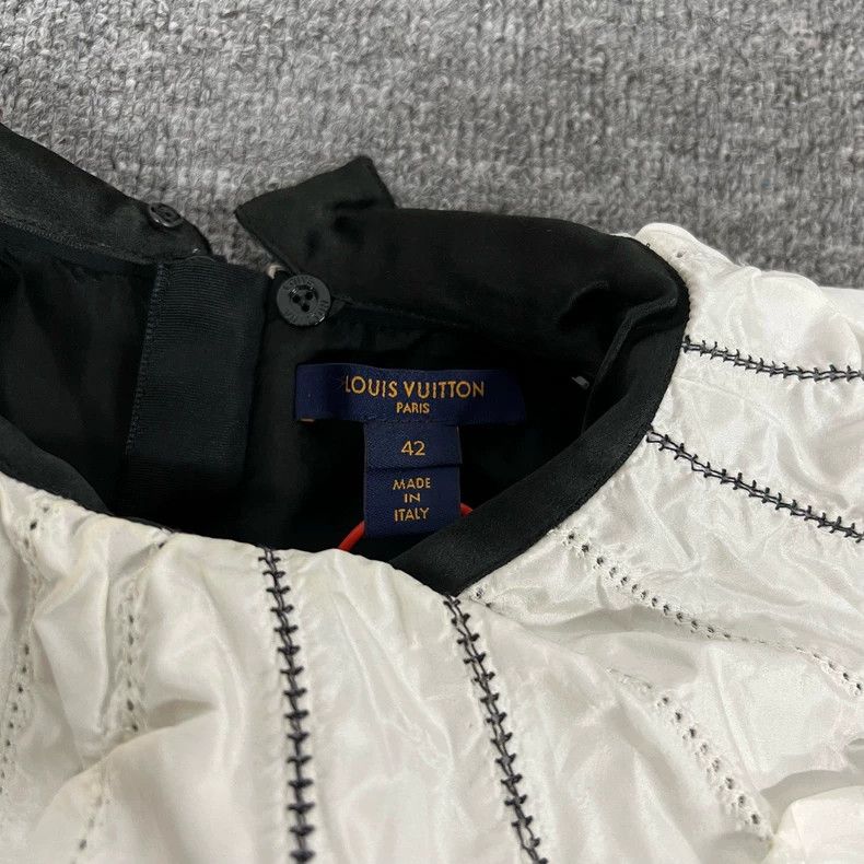 Louis Vuitton Louis Vuitton Black and White Dress with Ruffles Size XL / US 12-14 / IT 48-50 - 4 Thumbnail