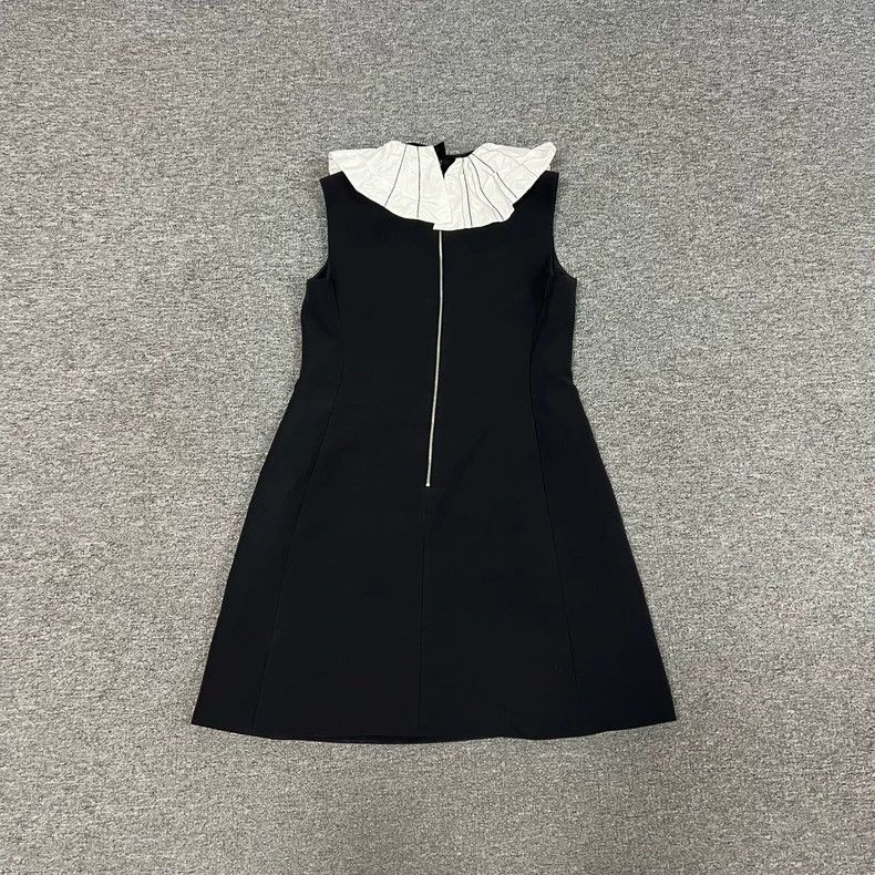 Louis Vuitton Louis Vuitton Black and White Dress with Ruffles Size XL / US 12-14 / IT 48-50 - 2 Thumbnail