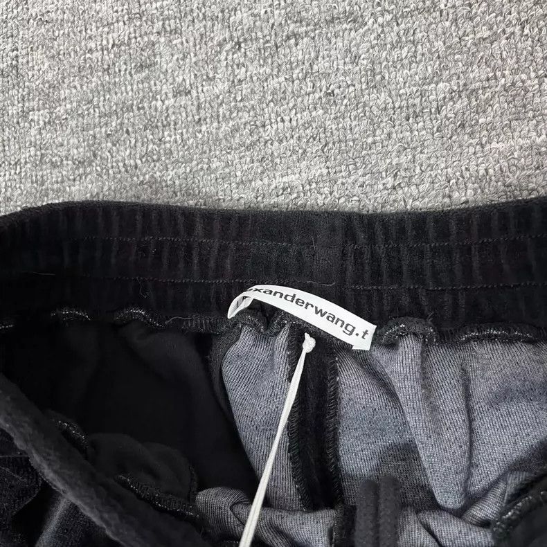 Alexander Wang Black Velvet Wide Leg Pants