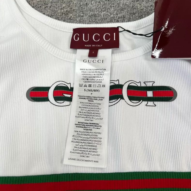Gucci Gucci Red Green Striped Sports Tank Top Size S / US 4 / IT 40 - 6 Thumbnail