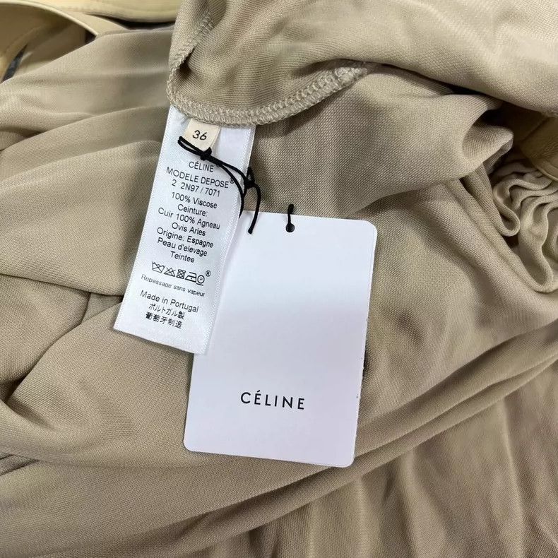 Celine Celine Pleated Faux Leather Midi Skirt Size 36" / US 14 / IT 50 - 4 Thumbnail