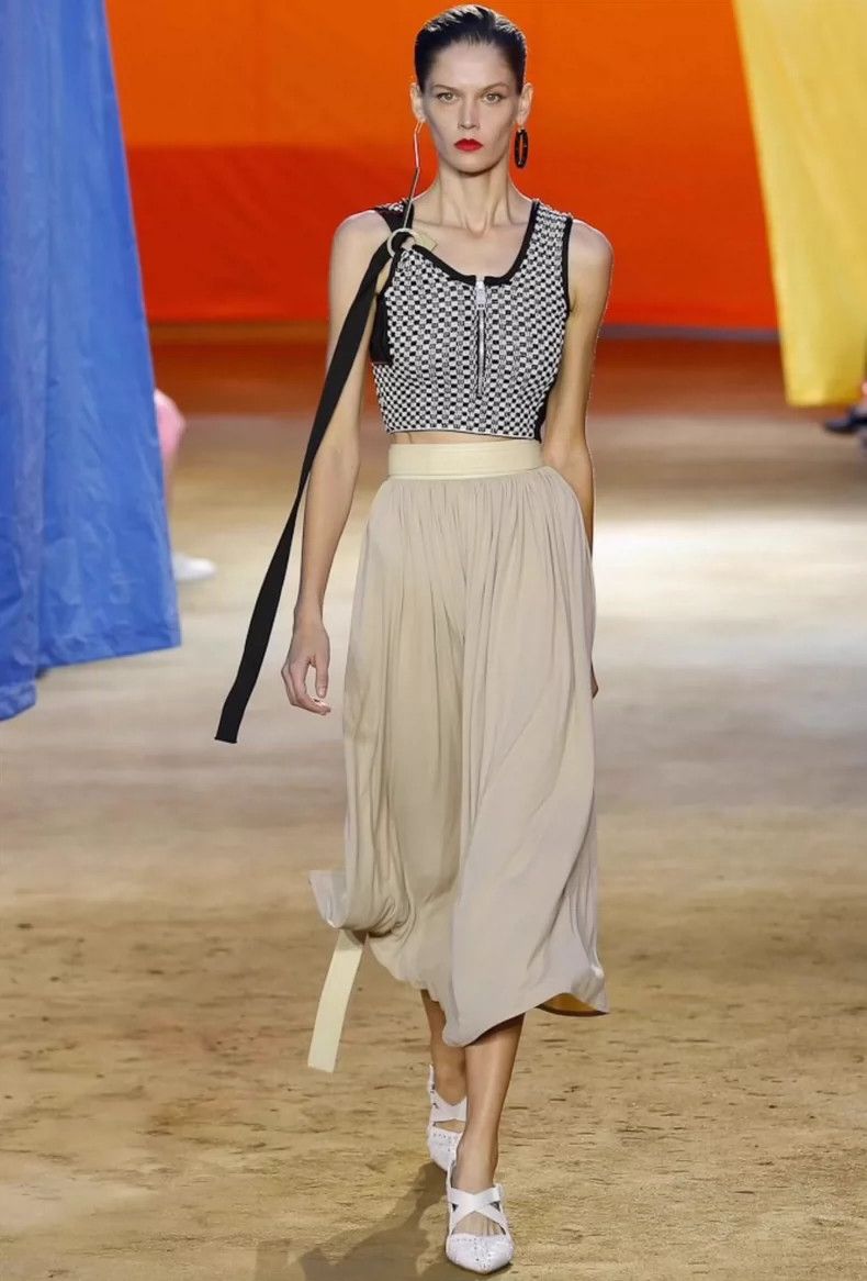 Celine Celine Pleated Faux Leather Midi Skirt Size 36" / US 14 / IT 50 - 2 Thumbnail