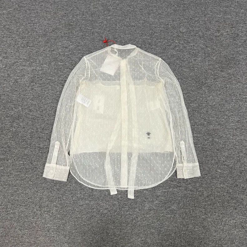 Dior Dior Embroidered Mesh Shirt with Bee Design Size S / US 4 / IT 40 - 2 Thumbnail
