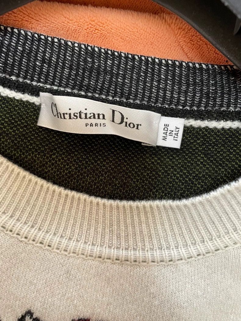 Dior Christian Dior Wool Sweater with Floral Design Size S / US 4 / IT 40 - 3 Thumbnail