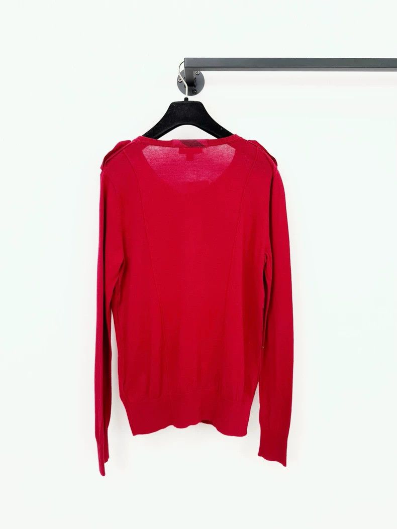 Burberry Burberry Red Knit Cardigan Size M Size M / US 6-8 / IT 42-44 - 2 Thumbnail