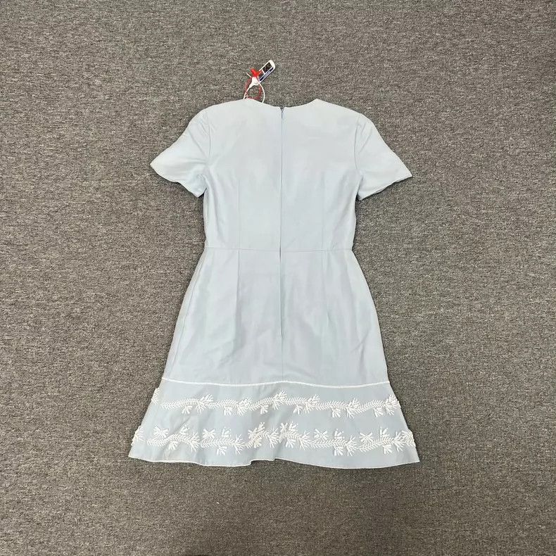 Dior Baby Blue Dior Dress with Embroidery Size XS / US 0-2 / IT 36-38 - 2 Thumbnail