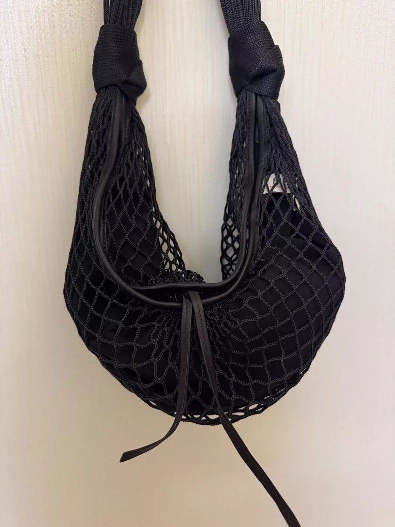 Lemaire LEMAIRE Black Mesh Horn Bag Large Size ONE SIZE - 3 Thumbnail