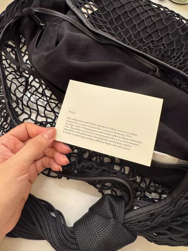 Lemaire LEMAIRE Black Mesh Horn Bag Large Size ONE SIZE - 4 Thumbnail