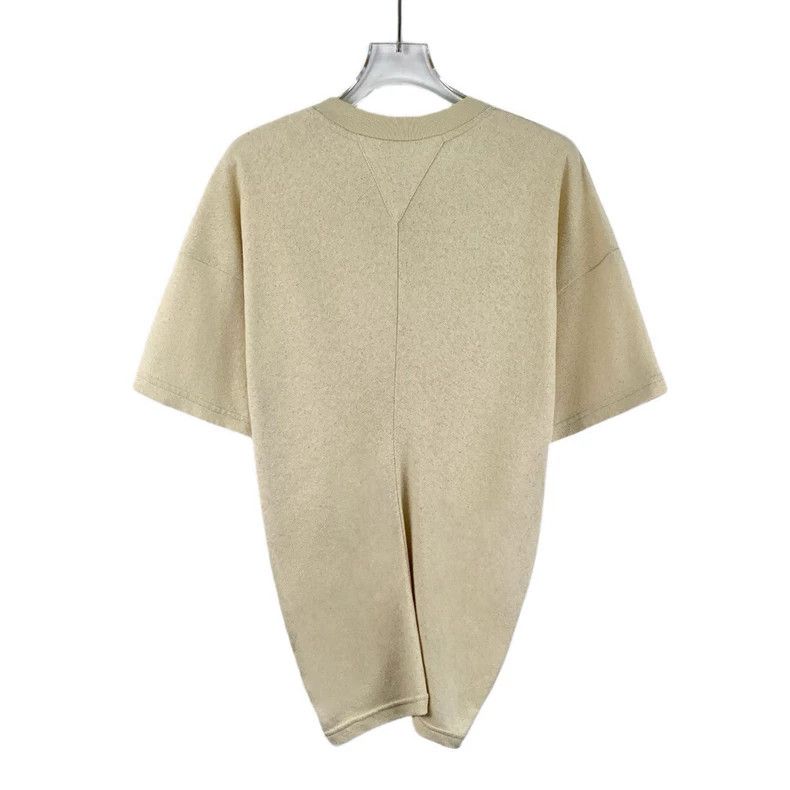 Bottega Veneta Bottega Veneta Beige Cotton Short Sleeve T-Shirt Size M / US 6-8 / IT 42-44 - 2 Thumbnail