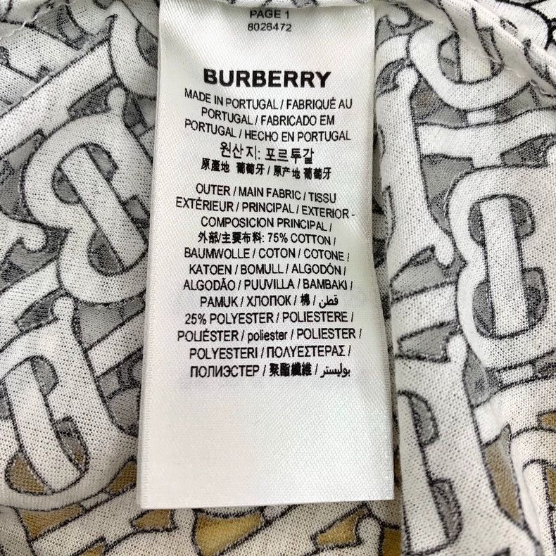 Burberry Burberry Gray and White Long Sleeve T-Shirt Size S / US 4 / IT 40 - 6 Thumbnail