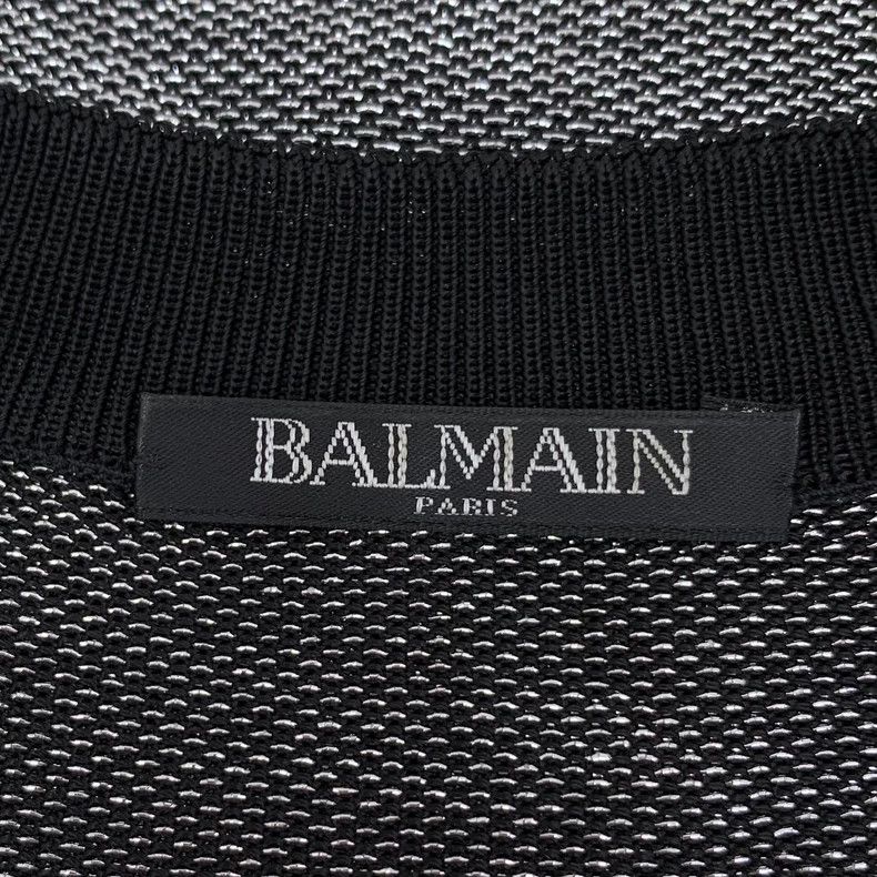 Balmain Balmain Gray Logo Short Sleeve T-Shirt Size M / US 6-8 / IT 42-44 - 5 Thumbnail